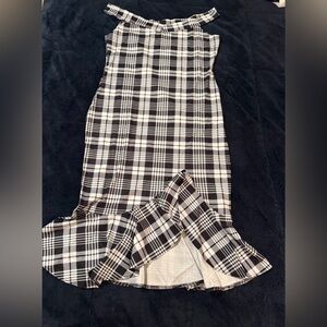 Plaid Off-Shoulder Dress